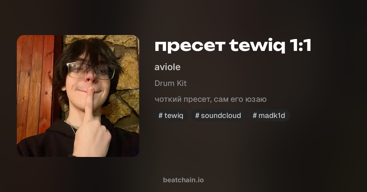 пресет tewiq 1:1 — drum kit от aviole | BeatChain