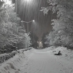 снег